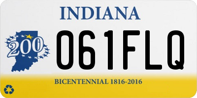 IN license plate 061FLQ
