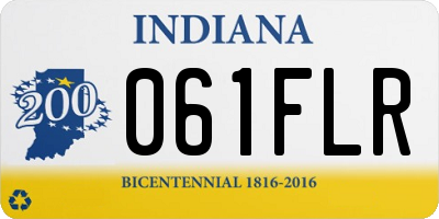 IN license plate 061FLR