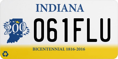 IN license plate 061FLU