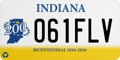 IN license plate 061FLV