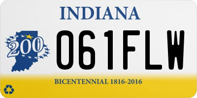 IN license plate 061FLW