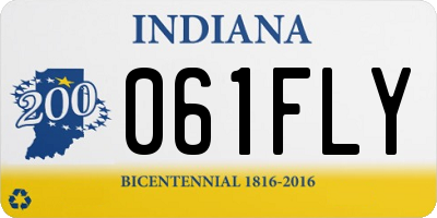 IN license plate 061FLY