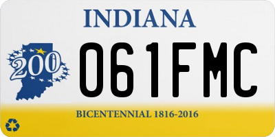 IN license plate 061FMC