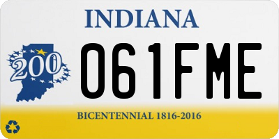 IN license plate 061FME