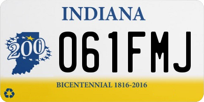 IN license plate 061FMJ