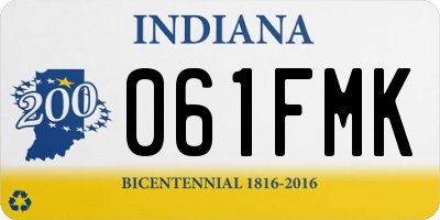 IN license plate 061FMK