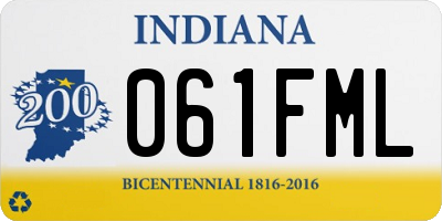 IN license plate 061FML