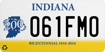IN license plate 061FMO
