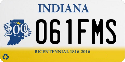 IN license plate 061FMS