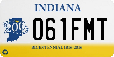 IN license plate 061FMT