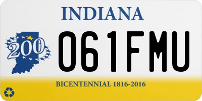 IN license plate 061FMU