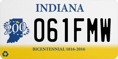 IN license plate 061FMW