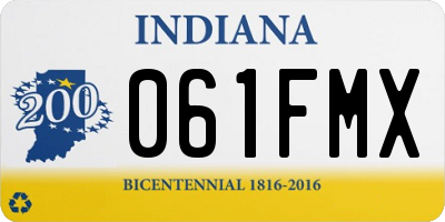 IN license plate 061FMX