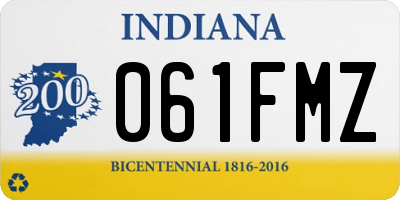 IN license plate 061FMZ
