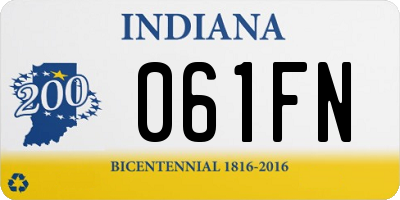 IN license plate 061FN