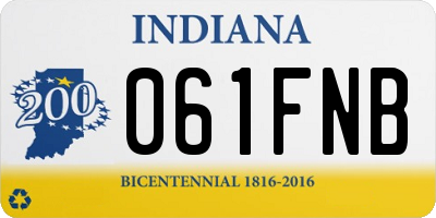 IN license plate 061FNB
