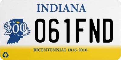 IN license plate 061FND