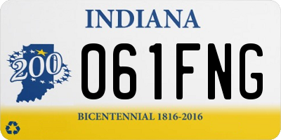 IN license plate 061FNG