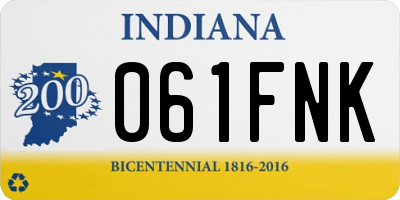 IN license plate 061FNK