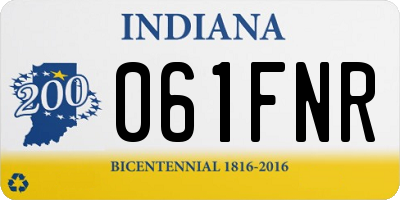 IN license plate 061FNR