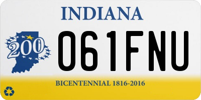 IN license plate 061FNU