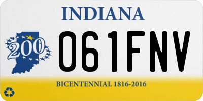 IN license plate 061FNV