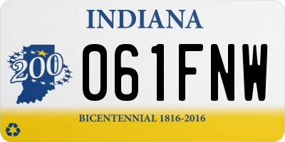 IN license plate 061FNW