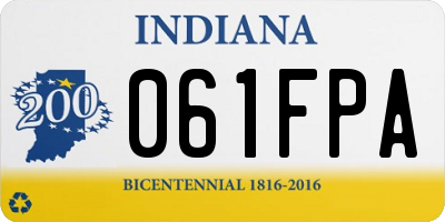 IN license plate 061FPA