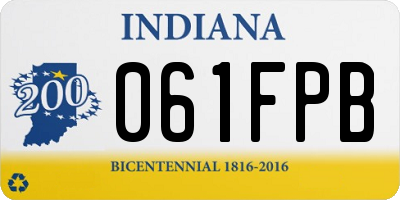 IN license plate 061FPB