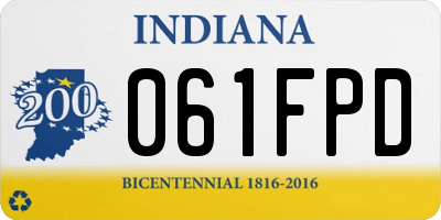 IN license plate 061FPD