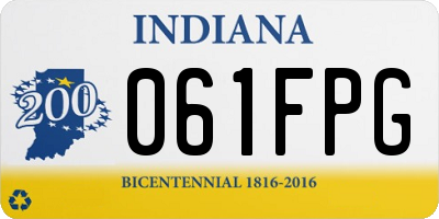 IN license plate 061FPG