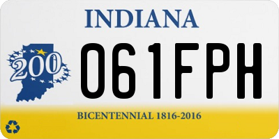 IN license plate 061FPH