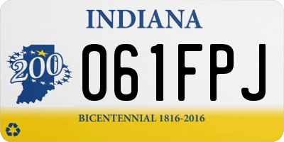 IN license plate 061FPJ