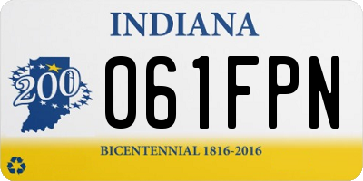 IN license plate 061FPN