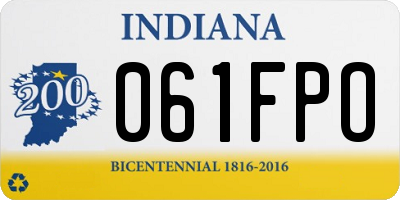 IN license plate 061FPO