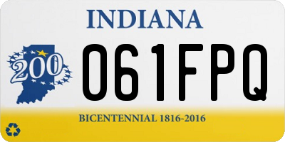IN license plate 061FPQ