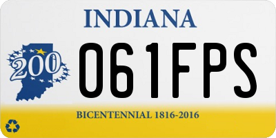 IN license plate 061FPS