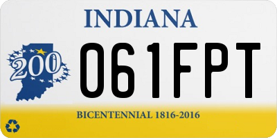 IN license plate 061FPT