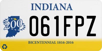 IN license plate 061FPZ