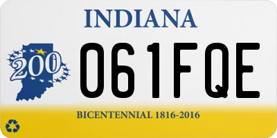 IN license plate 061FQE