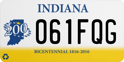 IN license plate 061FQG