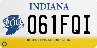 IN license plate 061FQI