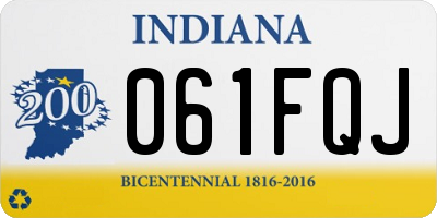 IN license plate 061FQJ