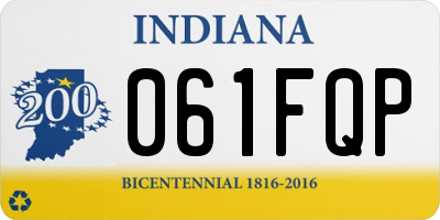 IN license plate 061FQP