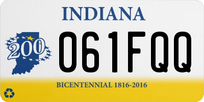 IN license plate 061FQQ