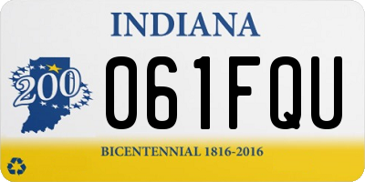 IN license plate 061FQU