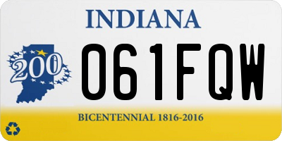 IN license plate 061FQW