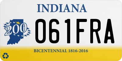IN license plate 061FRA