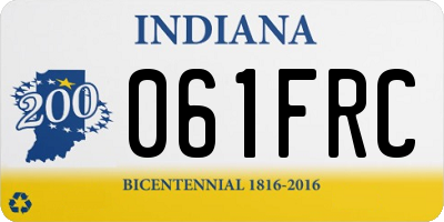 IN license plate 061FRC
