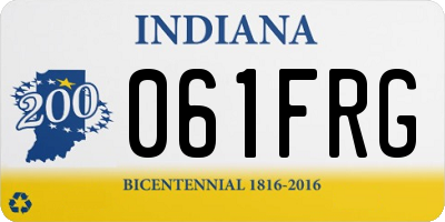 IN license plate 061FRG